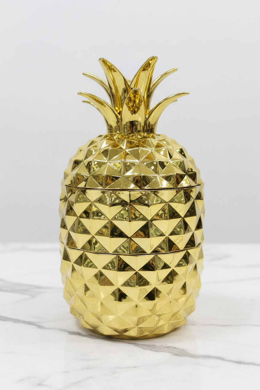 Luxury Pineapple Gold Cutlery Set 24PCS | Stainless Steel Dinner Spoon Fork Knife Set | Dining Table Set