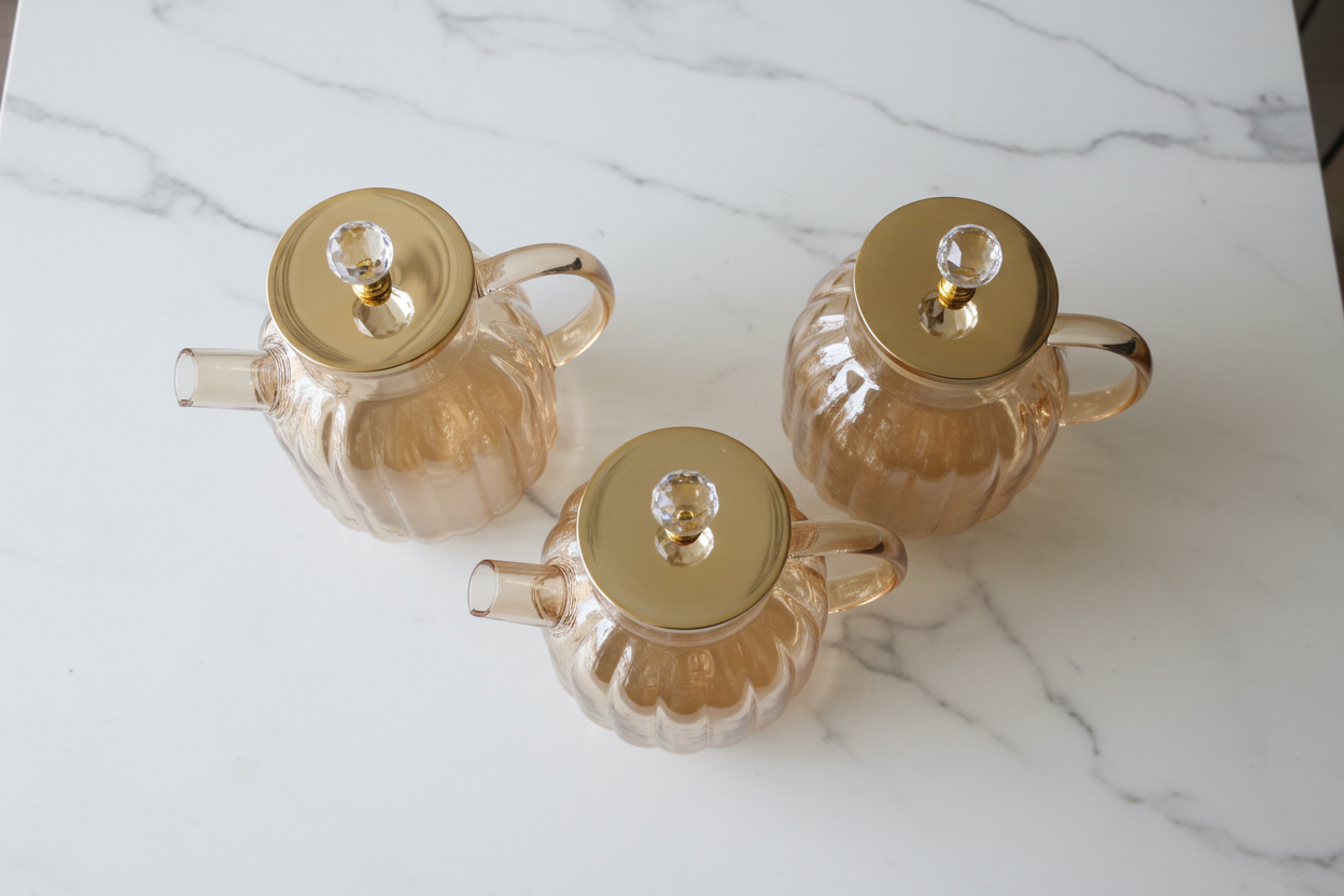 Glass Pitchers – Overhead Flat Lay
