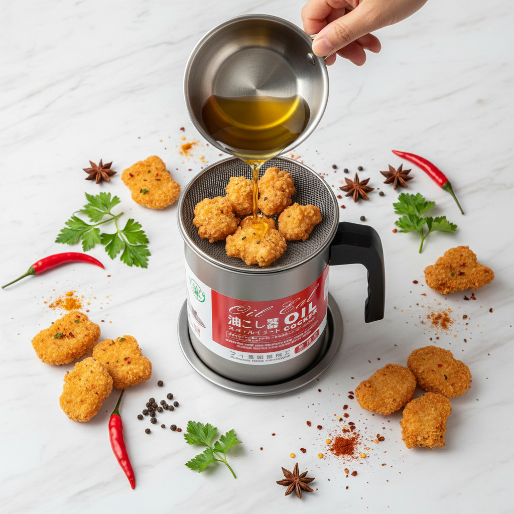 Oil Cooker - Editorial Flat Lay