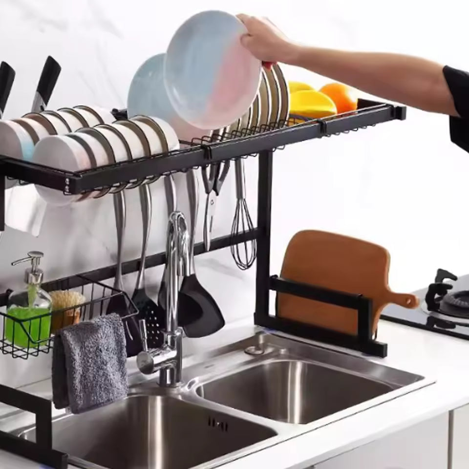 Over Sink Dish Drying Rack Single Tier – Durable Kitchen Storage Solution